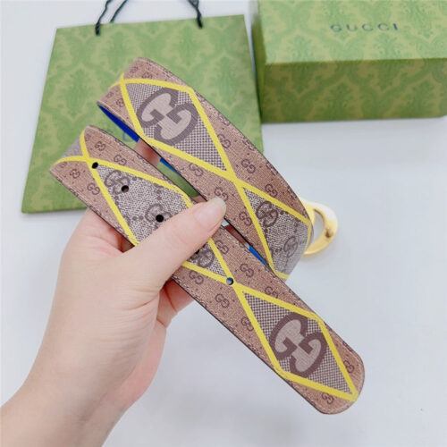 High Quality Luxury Gucci New Double-Sided Original Calfskin Belt – Style 06470 product detail