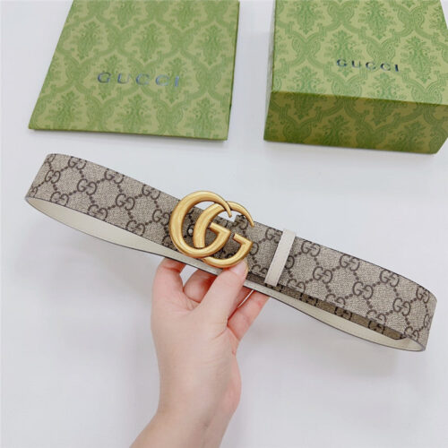 High Quality Luxury Gucci New Double-Sided Original Calfskin Belt