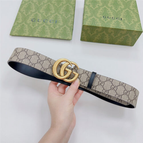High Quality Luxury Gucci New Double-Sided Original Calfskin Belt – Style 63526
