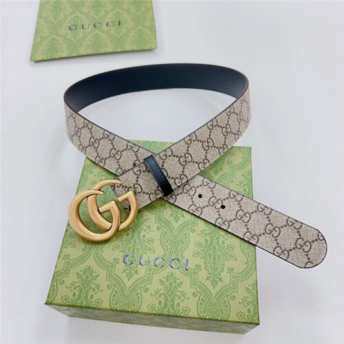 High Quality Luxury Gucci New Double-Sided Original Calfskin Belt – Style 63526 alternate view