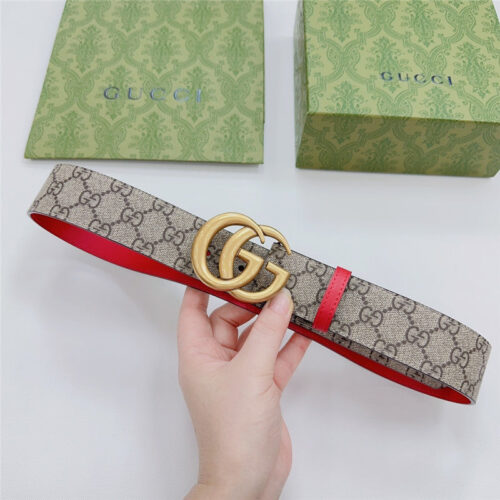 High Quality Luxury Gucci New Double-Sided Original Calfskin Belt – Style 96294