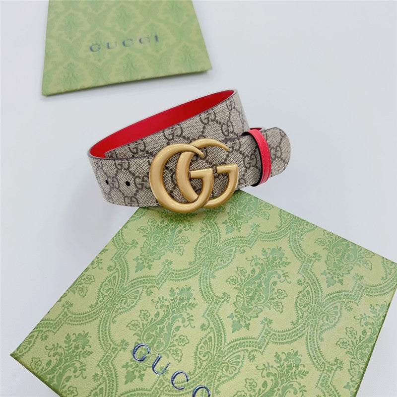 High Quality Luxury Gucci New Double-Sided Original Calfskin Belt – Style 96294 product detail
