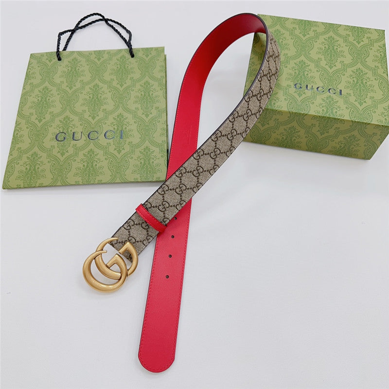 High Quality Luxury Gucci New Double-Sided Original Calfskin Belt – Style 96294 product detail