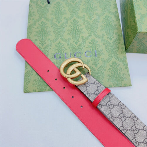 High Quality Luxury Gucci New Double-Sided Original Calfskin Belt – Style 96294 product detail