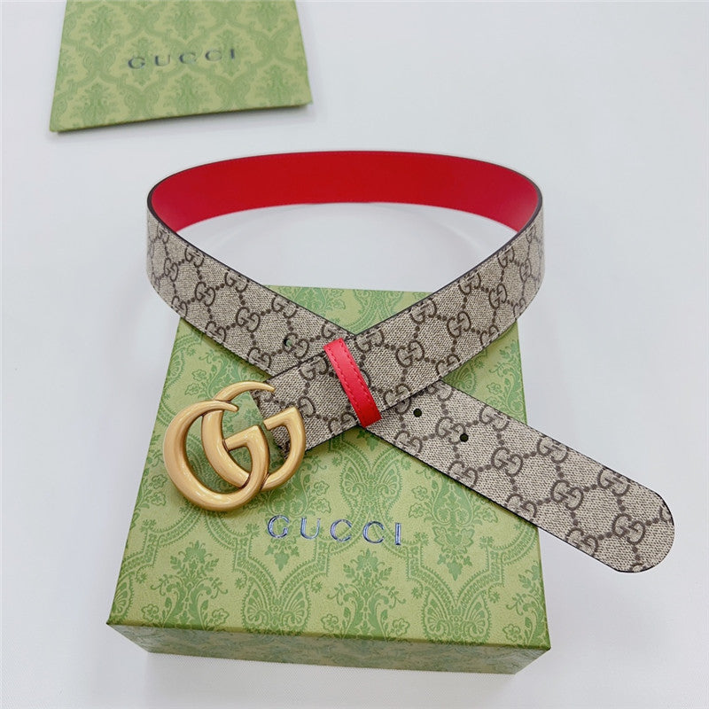 High Quality Luxury Gucci New Double-Sided Original Calfskin Belt – Style 96294 product detail