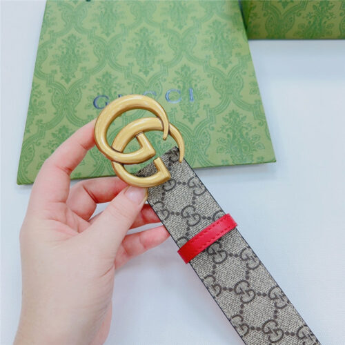 High Quality Luxury Gucci New Double-Sided Original Calfskin Belt – Style 96294 product detail