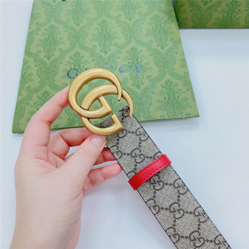High Quality Luxury Gucci New Double-Sided Original Calfskin Belt – Style 96294 product detail