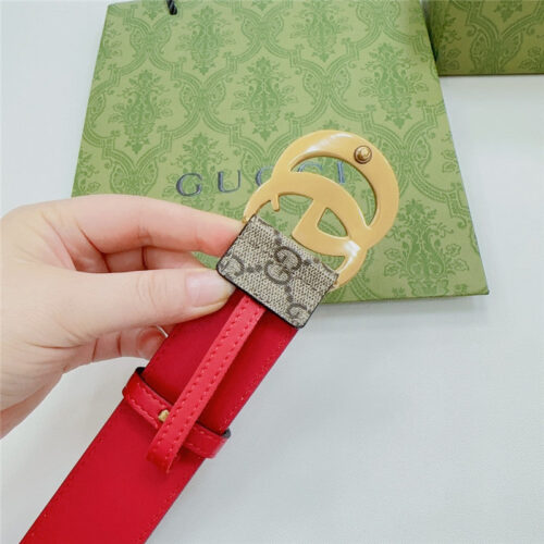High Quality Luxury Gucci New Double-Sided Original Calfskin Belt – Style 96294 product detail