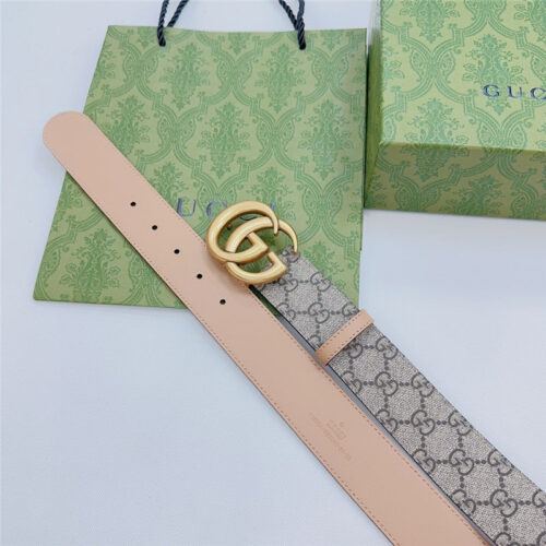 High Quality Luxury Gucci New Double-Sided Original Calfskin Belt – Style 60134 product detail