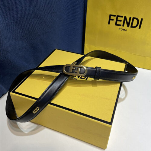 High Quality Luxury Fendi Narrow Belt With Loops – Style 72070 product detail