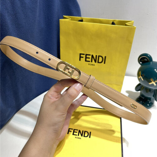 High Quality Luxury Fendi Narrow Belt With Loops – Style 37606 alternate view