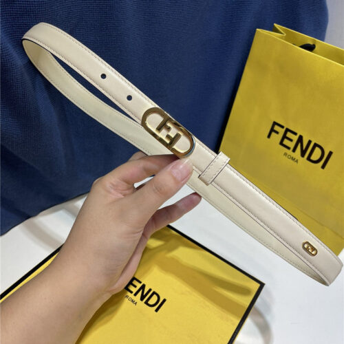 High Quality Luxury Fendi Narrow Belt With Loops alternate view