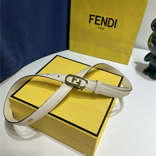 High Quality Luxury Fendi Narrow Belt With Loops product detail