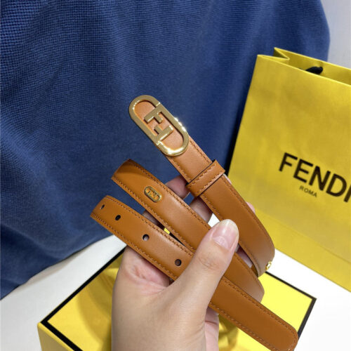 High Quality Luxury Fendi Narrow Belt With Loops – Style 35910 product detail
