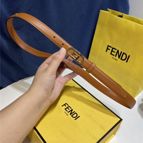 High Quality Luxury Fendi Narrow Belt With Loops – Style 35910 alternate view