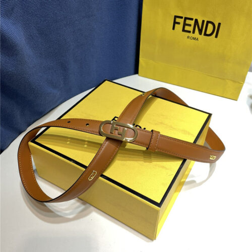 High Quality Luxury Fendi Narrow Belt With Loops – Style 35910 product detail