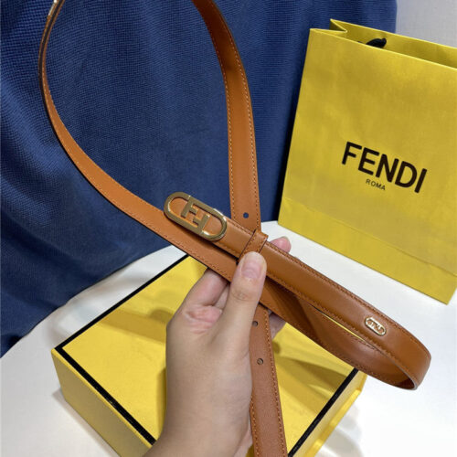 High Quality Luxury Fendi Narrow Belt With Loops – Style 35910 product detail