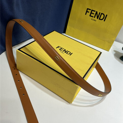High Quality Luxury Fendi Narrow Belt With Loops – Style 35910 product detail
