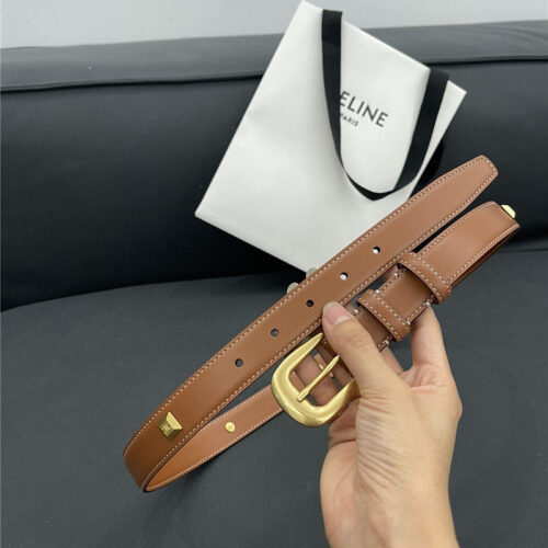 High Quality Luxury Celine Pure Copper Hardware All-Match Series Belt – Style 55910 alternate view