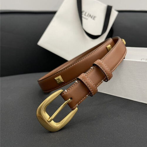 High Quality Luxury Celine Pure Copper Hardware All-Match Series Belt – Style 55910 product detail