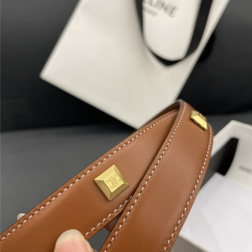 High Quality Luxury Celine Pure Copper Hardware All-Match Series Belt – Style 55910 product detail