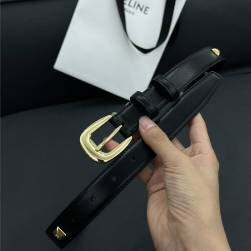 High Quality Luxury Celine Pure Copper Hardware All-Match Series Belt – Style 54214 alternate view