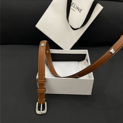 High Quality Luxury Celine Pure Copper Hardware All-Match Series Belt – Style 16358 product detail