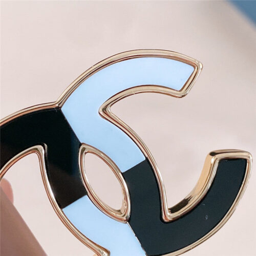 High Quality Luxury Chanel Black And White Enamel Double C Logo Belt – Style 79046 product detail