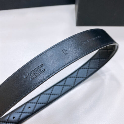 High Quality Luxury Chanel Black And White Enamel Double C Logo Belt – Style 11814 product detail