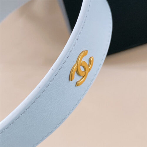 High Quality Luxury Chanel Black And White Enamel Double C Logo Belt product detail