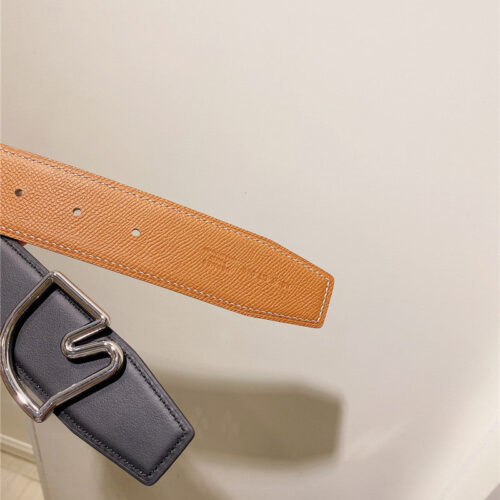 High Quality Luxury Hermes Palladium-Plated Metal Buckle Belt – Style 04102 product detail