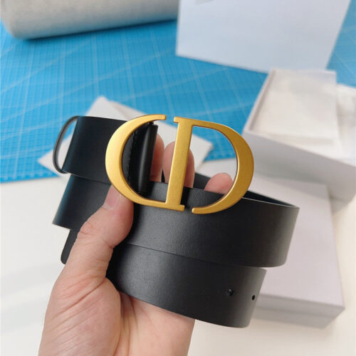 High Quality Luxury Dior Diorquake Black Calfskin Leather Belt product detail