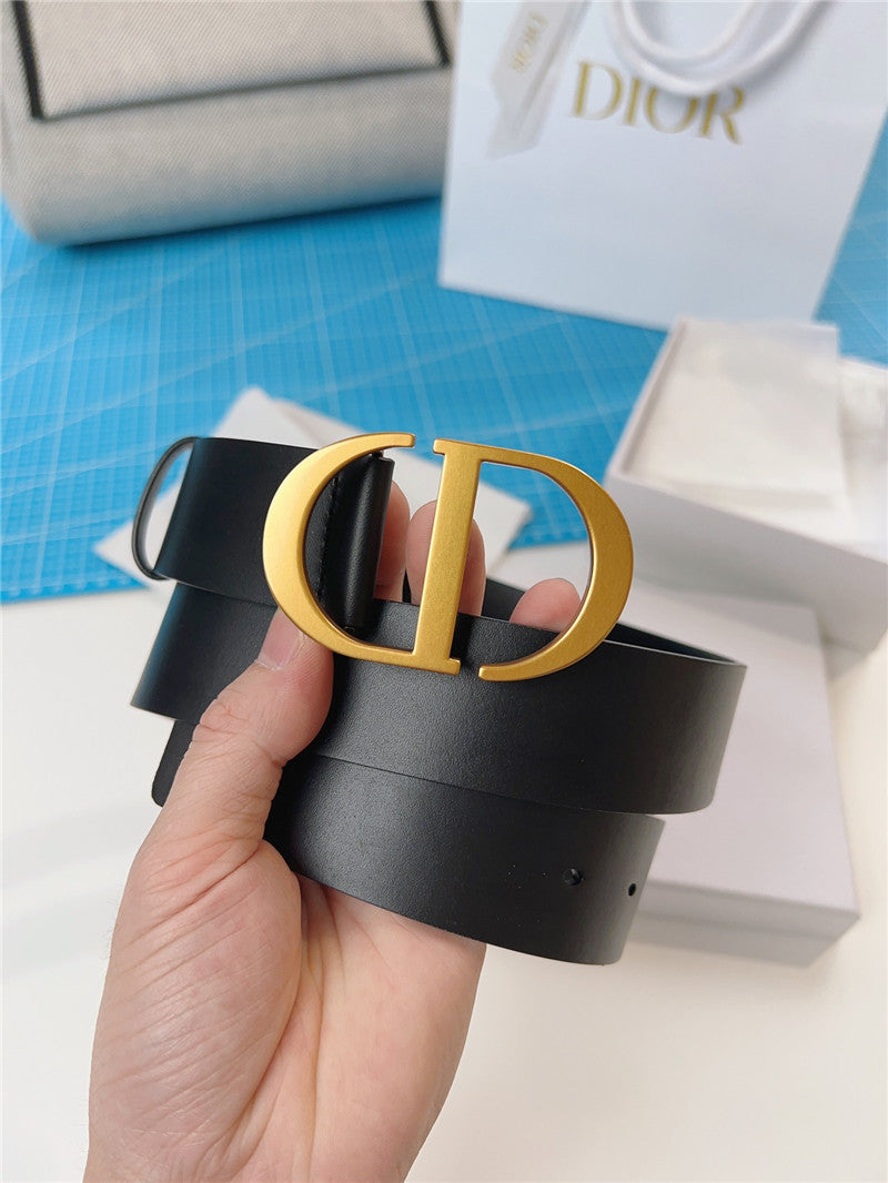 High Quality Luxury Dior Diorquake Black Calfskin Leather Belt product detail