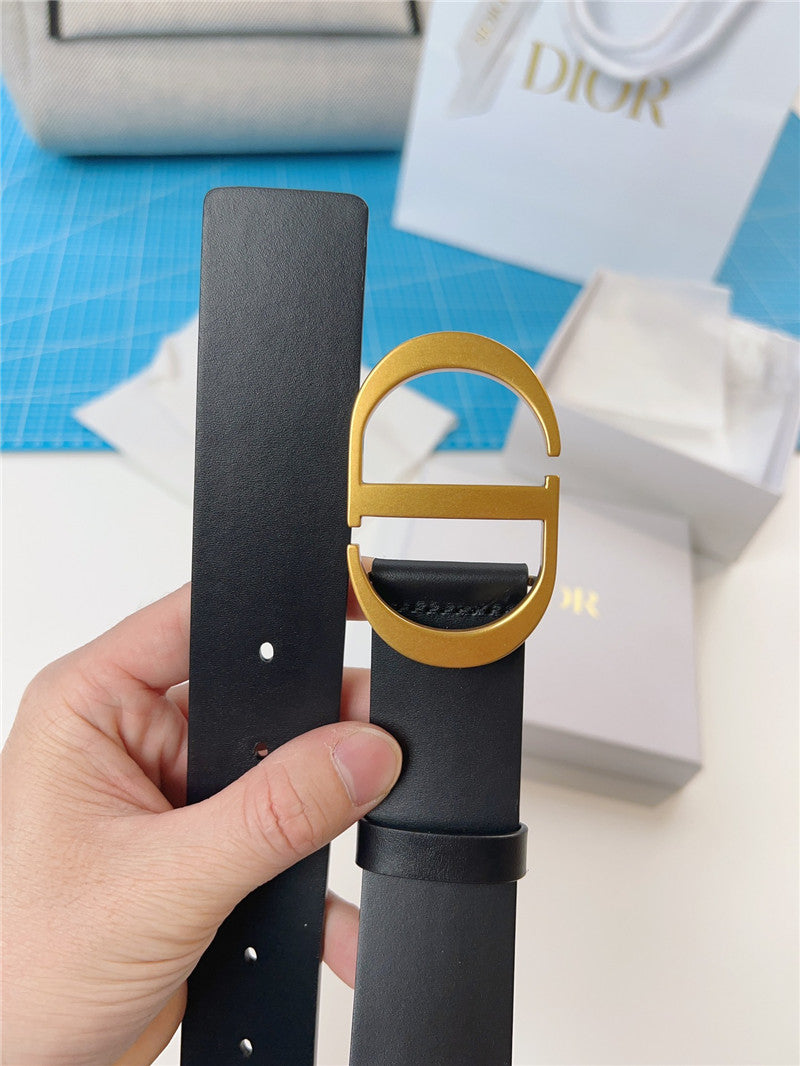 High Quality Luxury Dior Diorquake Black Calfskin Leather Belt product detail
