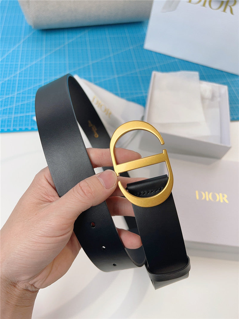 High Quality Luxury Dior Diorquake Black Calfskin Leather Belt product detail