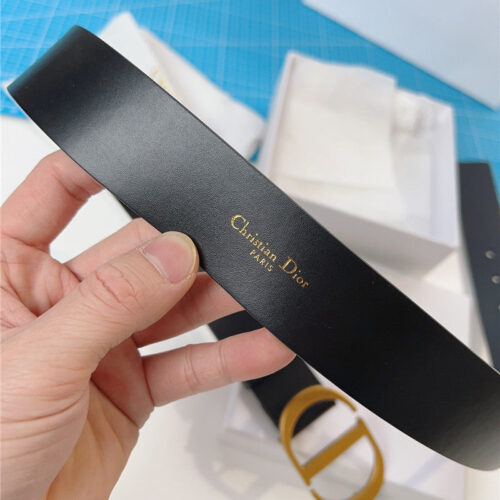 High Quality Luxury Dior Diorquake Black Calfskin Leather Belt product detail