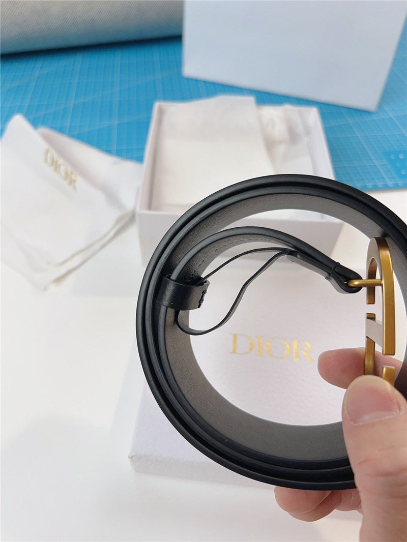 High Quality Luxury Dior Diorquake Black Calfskin Leather Belt product detail