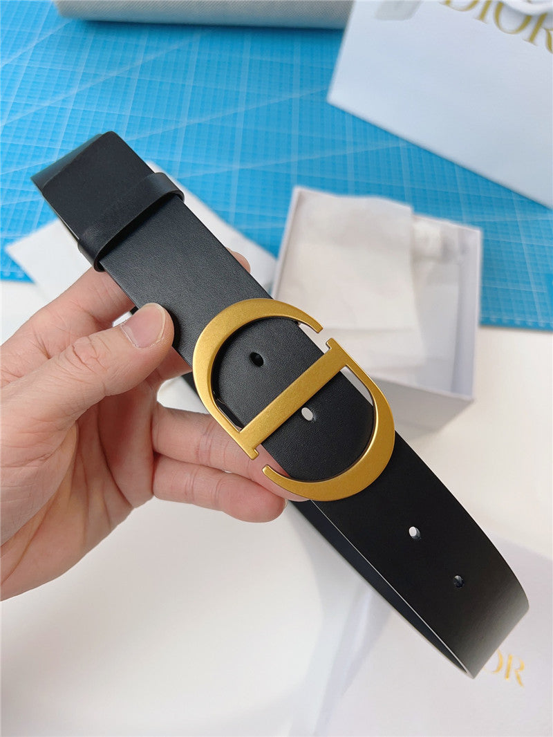 High Quality Luxury Dior Diorquake Black Calfskin Leather Belt