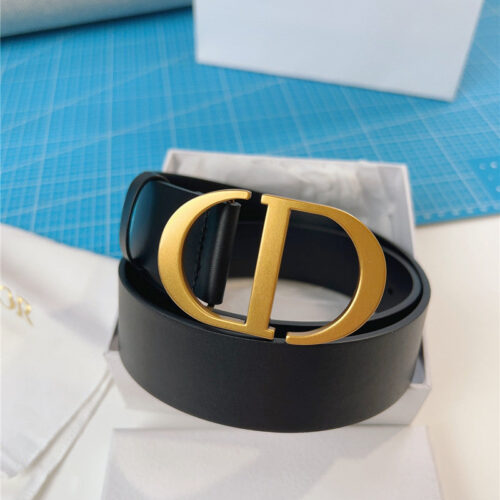 High Quality Luxury Dior Diorquake Black Calfskin Leather Belt product detail