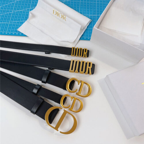 High Quality Luxury Dior Diorquake Black Calfskin Leather Belt product detail