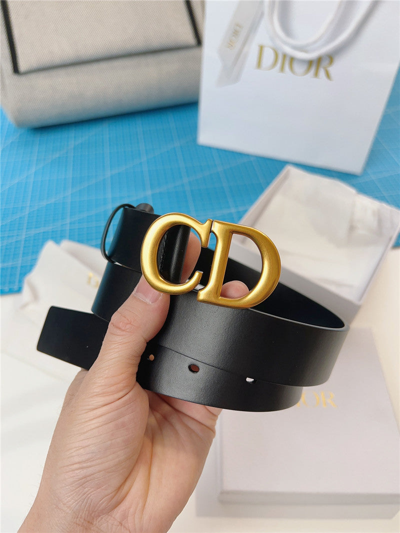 High Quality Luxury Dior Width 3.0Cm Black Calfskin Belt product detail