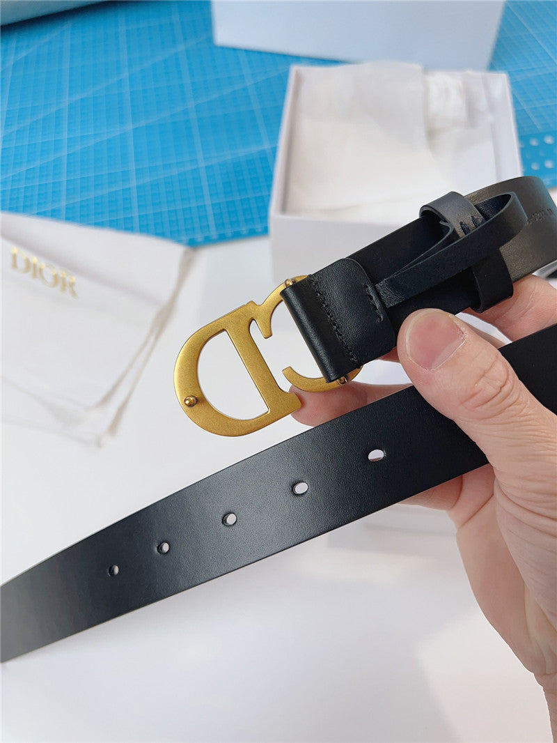 High Quality Luxury Dior Width 3.0Cm Black Calfskin Belt product detail