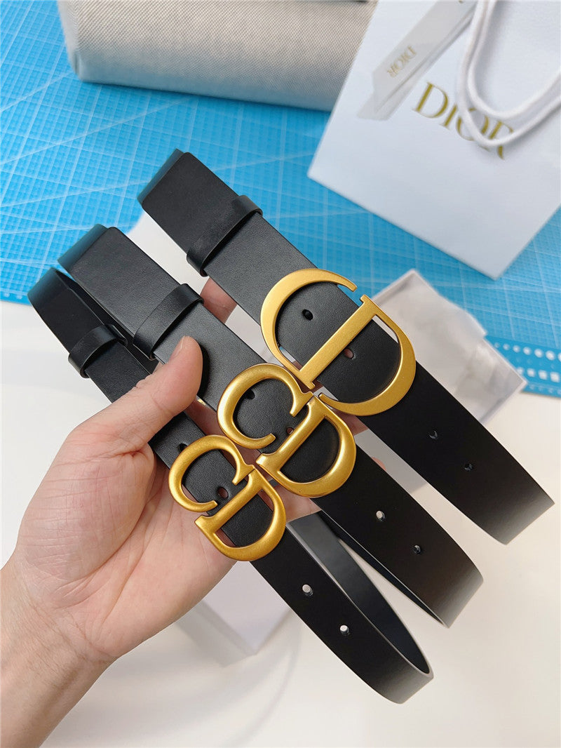 High Quality Luxury Dior Width 3.0Cm Black Calfskin Belt product detail