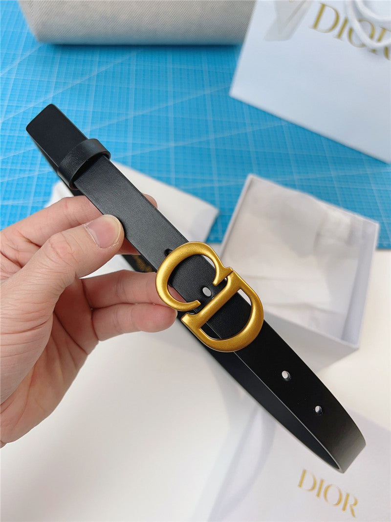 High Quality Luxury Dior Width 2.0Cm Black Calfskin Belt