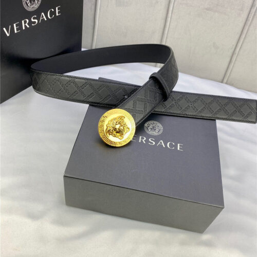 High Quality Luxury Versace Belt In Classic Greek Leather alternate view