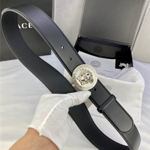 High Quality Luxury Versace Belt In Classic Greek Leather – Style 16390 alternate view