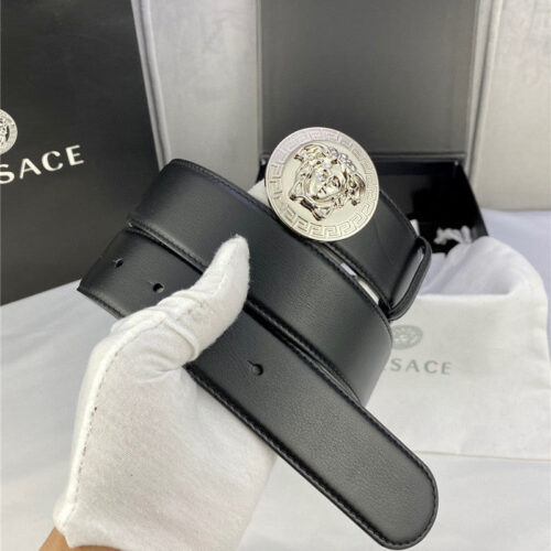 High Quality Luxury Versace Belt In Classic Greek Leather – Style 16390 product detail