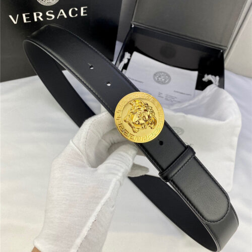 High Quality Luxury Versace Belt In Classic Greek Leather – Style 16390 product detail