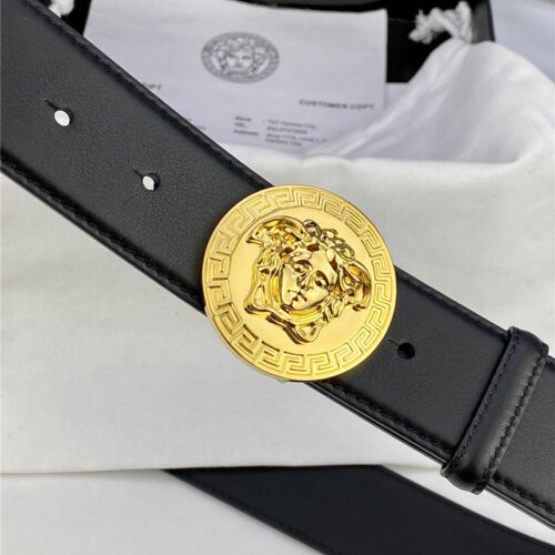 High Quality Luxury Versace Belt In Classic Greek Leather – Style 16390 product detail