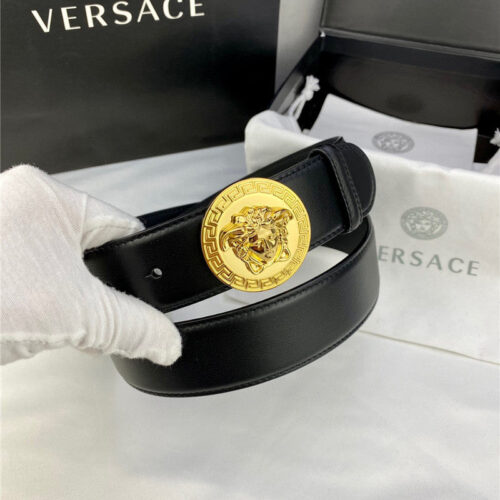 High Quality Luxury Versace Belt In Classic Greek Leather – Style 16390 product detail
